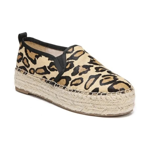SAM EDELMAN Carrin‎ Leopard Print Calf Hair Espadrilles - Picture 1 of 11
